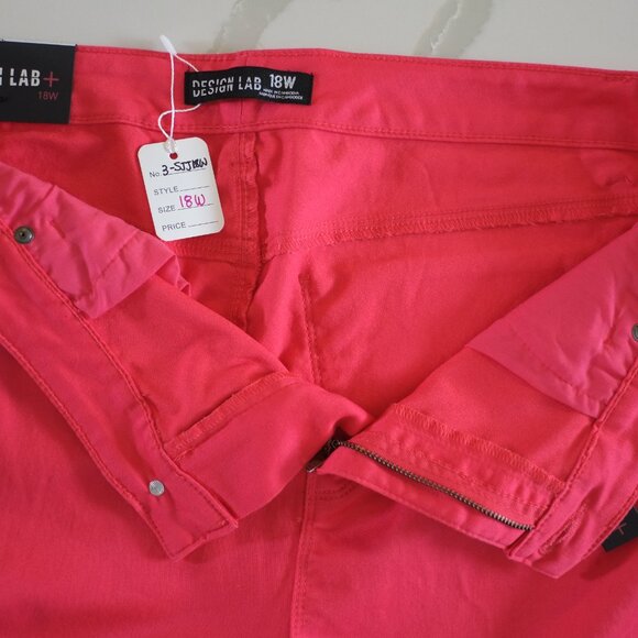 Design Lab Red Skinny Pants - Size 18W (NWT) - Picture 4 of 6